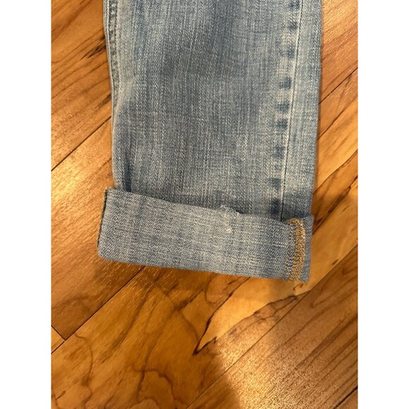 Cosmic Blue Love Distressed Boyfriend Jeans – Size 27 - Picture 11 of 11